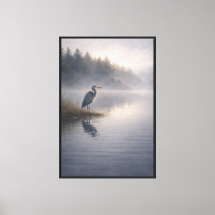 Wachsamer Reiher Graureiher Leinwand