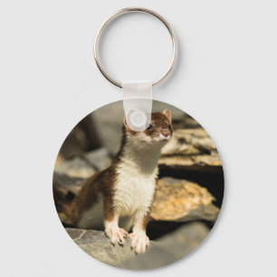Wachsamer Weasel Schlüsselanhänger