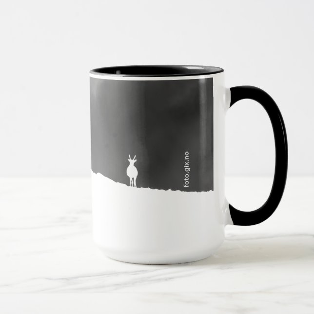 Wachsames Ren auf Ridge Tasse (Rechts)