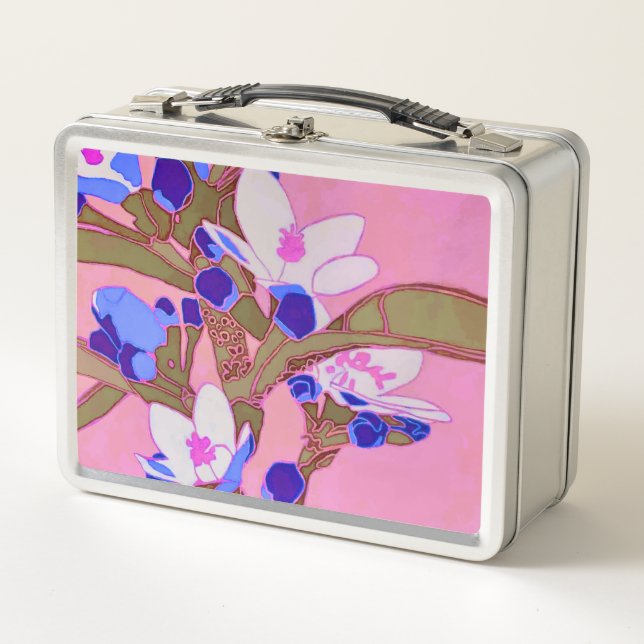 Wachsblumen-Lunchbox – Australische einheimische F Metall Brotdose (Vorderseite)