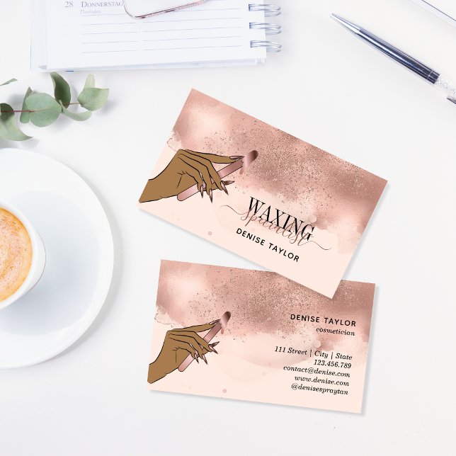 Wachsblütenrosa Handwaschtechniker Visitenkarte (Von Creator hochgeladen)