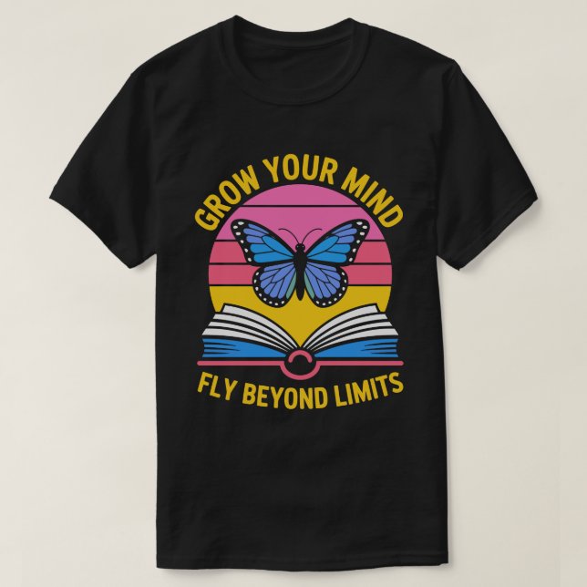 Wachse Dein Schmetterlings-T-Shirt T-Shirt (Design vorne)