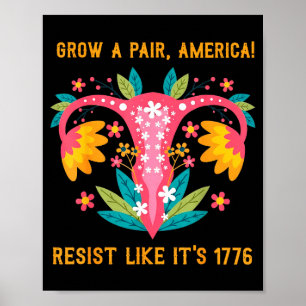 Wachse ein Paar Amerika Widerstehe wie 1776 Poster
