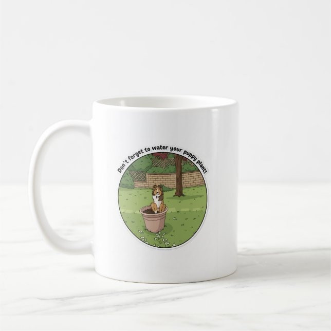 Wachse eine Sheltie-Tasse Kaffeetasse (Links)