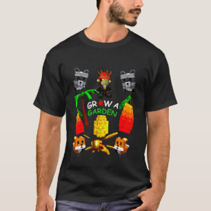 Wachse einen Garten Gamer Frucht Palme Affe Hausti T-Shirt