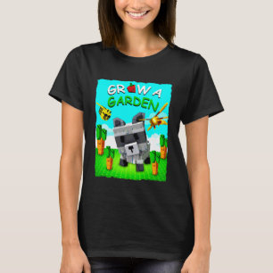 Wachse einen Garten Waschbär Libelle Biene Gamer H T-Shirt