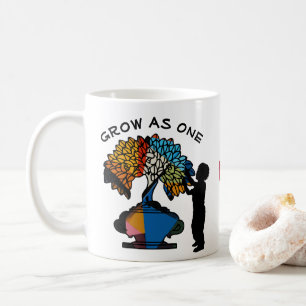Wachse gemeinsam kaffeetasse