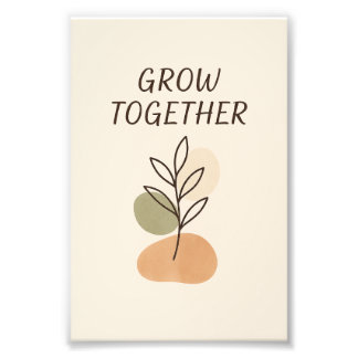 Wachse gemeinsam Minimalistischer botanischer Post Fotodruck