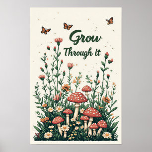 Wachse hindurch - Inspirierendes Poster