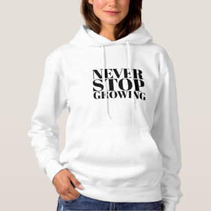 Wachse immer weiter Klassische Serif-Typografie-Ku Hoodie