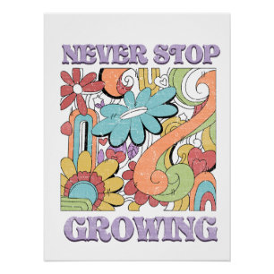 Wachse immer weiter Retro Poster