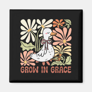 Wachse in Gnade Boho Floral Silly Goose Coquette S Magnet
