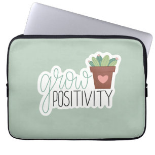 Wachse Positivität - Inspirierendes Kalligrafie-De Laptopschutzhülle