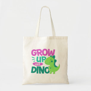Wachse wie Dino Süße Dinosaurier-Illustration Tragetasche