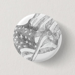 Wachsen der amerikanischen Flagge Button