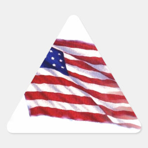 Wachsen der US-Flagge Dreieckiger Aufkleber