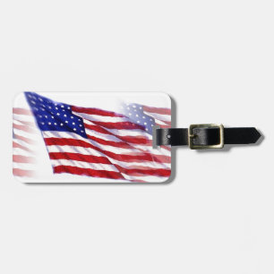 Wachsen der US-Flagge Gepäckanhänger