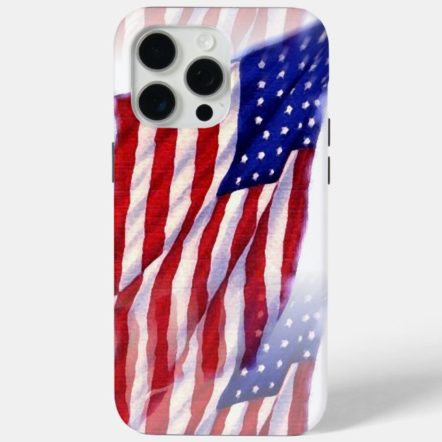 Wachsen der US-Flagge iPhone 15 Pro Max Hülle (Rückseite)