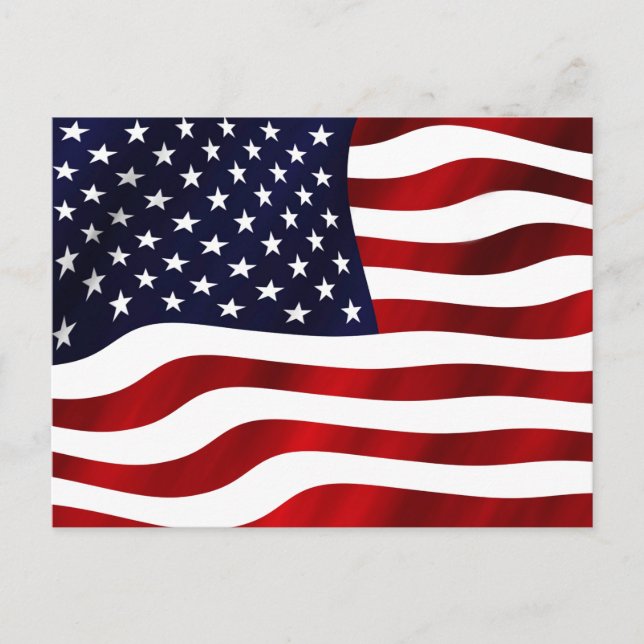 Wachsen der US-Flagge Postkarte (Vorderseite)
