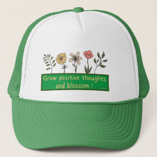 WACHSEN POSITIVE GEDANKEN UND BLOSSOM-Motivation Truckerkappe