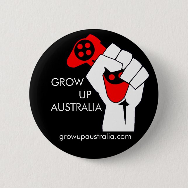 Wachsen Sie Australien - Abzeichen auf Button (Vorderseite)