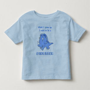 wachsen Sie Dinosaurierblau auf Kleinkind T-shirt