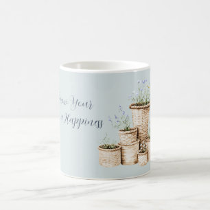 Wachsen Sie Ihr eigenes Glück Floral Kaffeetasse