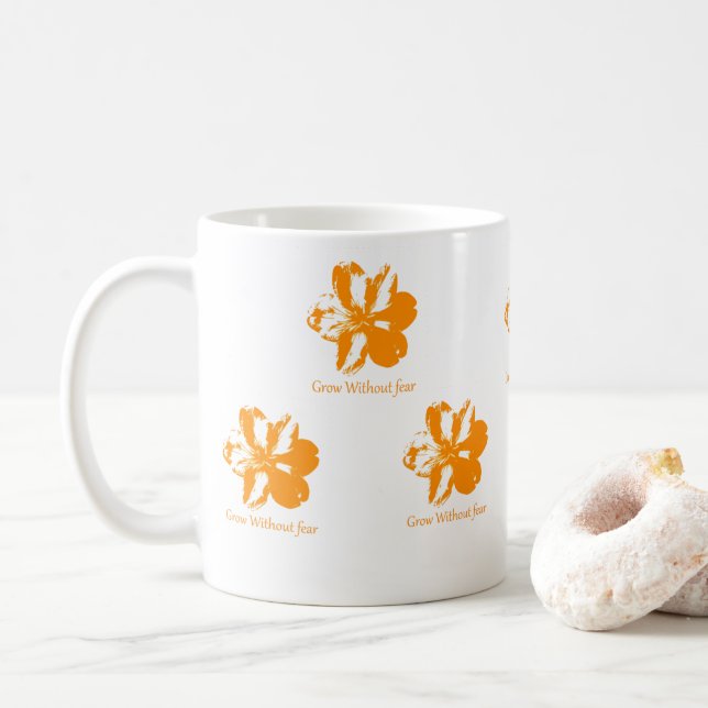 Wachsen Sie ohne Angst Kaffee & Tee  Kaffeetasse (Mit Donut)