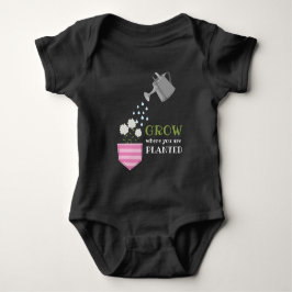 Wachsen, wo man Tascheninspektion gepflanzt wird Baby Strampler