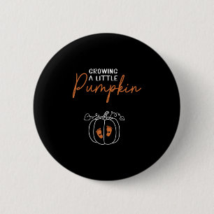 Wachsend ein kleiner Kürbis Thanksgiving Schwanger Button