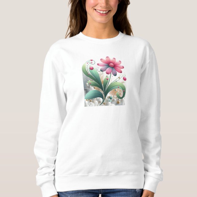 Wachsende Blume von Whimsy Sweatshirt (Vorderseite)