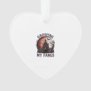 Wachsende Fangzähne Halloween Spukschloss schwarze Ornament