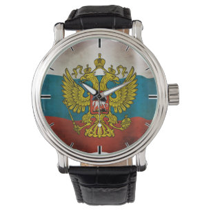 Wachsende Flagge Russlands Armbanduhr