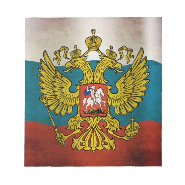 Wachsende Flagge Russlands Notizblock (Vorderseite)