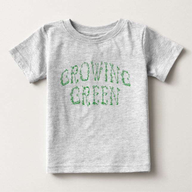 WACHSENDE GRÜNE BABIEN BABY T-SHIRT (Vorderseite)