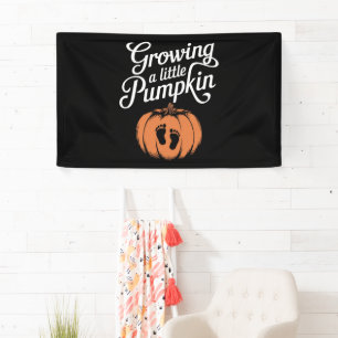Wachsende kleine Kürbis Herbst Schwangerschaft Banner