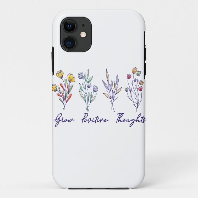 Wachsende positive Gedanken Wildblume Pflanze Case-Mate iPhone Hülle (Rückseite)
