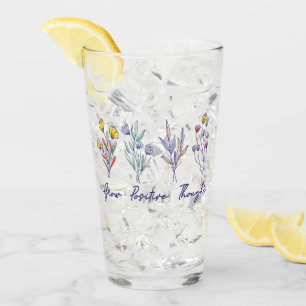 Wachsende positive Gedanken Wildblume Pflanze Glas