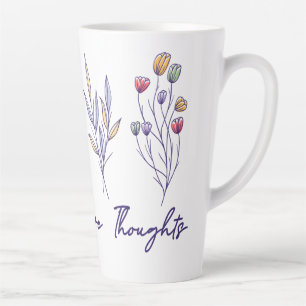 Wachsende positive Gedanken Wildblume Pflanze Milchtasse