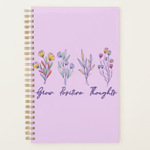 Wachsende positive Gedanken Wildblume Pflanze Planer
