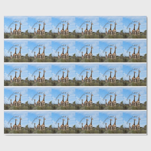 Wachsende Safari-Verpackung Geschenkpapier (Flach)