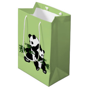 Wachsender hoher Panda Mittlere Geschenktüte