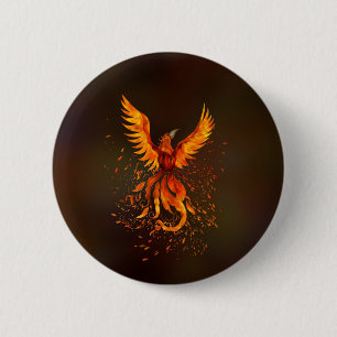 Wachsender Phoenix-Vogel Button