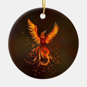 Wachsender Phoenix-Vogel Keramik Ornament