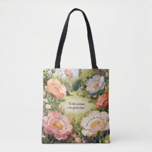 Wachsendes Herz: Botanischer Mutter-Tote Tasche