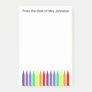 Wachskrammen vom Schreibtisch der Lehrer Post-it Klebezettel