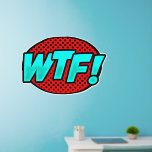 WACHSTUM! Aqua Blue Red, Pop Art Design auf 36" Wandaufkleber<br><div class="desc">A Great Pop Art Wall Decal - - Ändern Sie die Größe dieser Aufkleber durch Ändern der Decal Sheet - 4 Größen - von 12" x 12" auf 36" x 36" - Diese sind auf einem transparenten Hintergrund gedruckt, aber Sie können in einen halbtransparenten oder vollständig weißen Hintergrund wechseln -...</div>