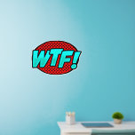 WACHSTUM! Aqua Blue Red, Pop Art Design on 24" Wandaufkleber<br><div class="desc">A Great Pop Art Wall Decal - - Ändern Sie die Größe dieser Aufkleber durch Ändern der Decal Sheet - 4 Größen - von 12" x 12" auf 36" x 36" - Diese sind auf einem transparenten Hintergrund gedruckt, aber Sie können in einen halbtransparenten oder vollständig weißen Hintergrund wechseln -...</div>