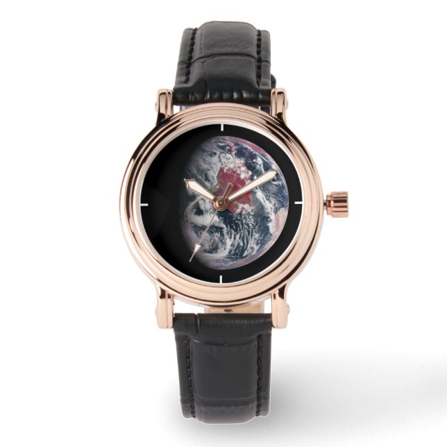 Wachstum der Pflanze auf dem Planeten Erde. Armbanduhr (Vorderseite)