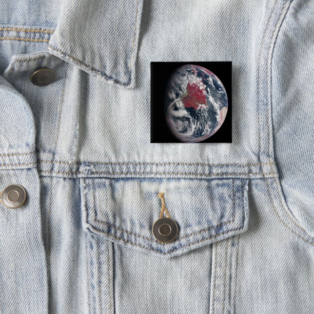 Wachstum der Pflanze auf dem Planeten Erde. Button (Beispiel)